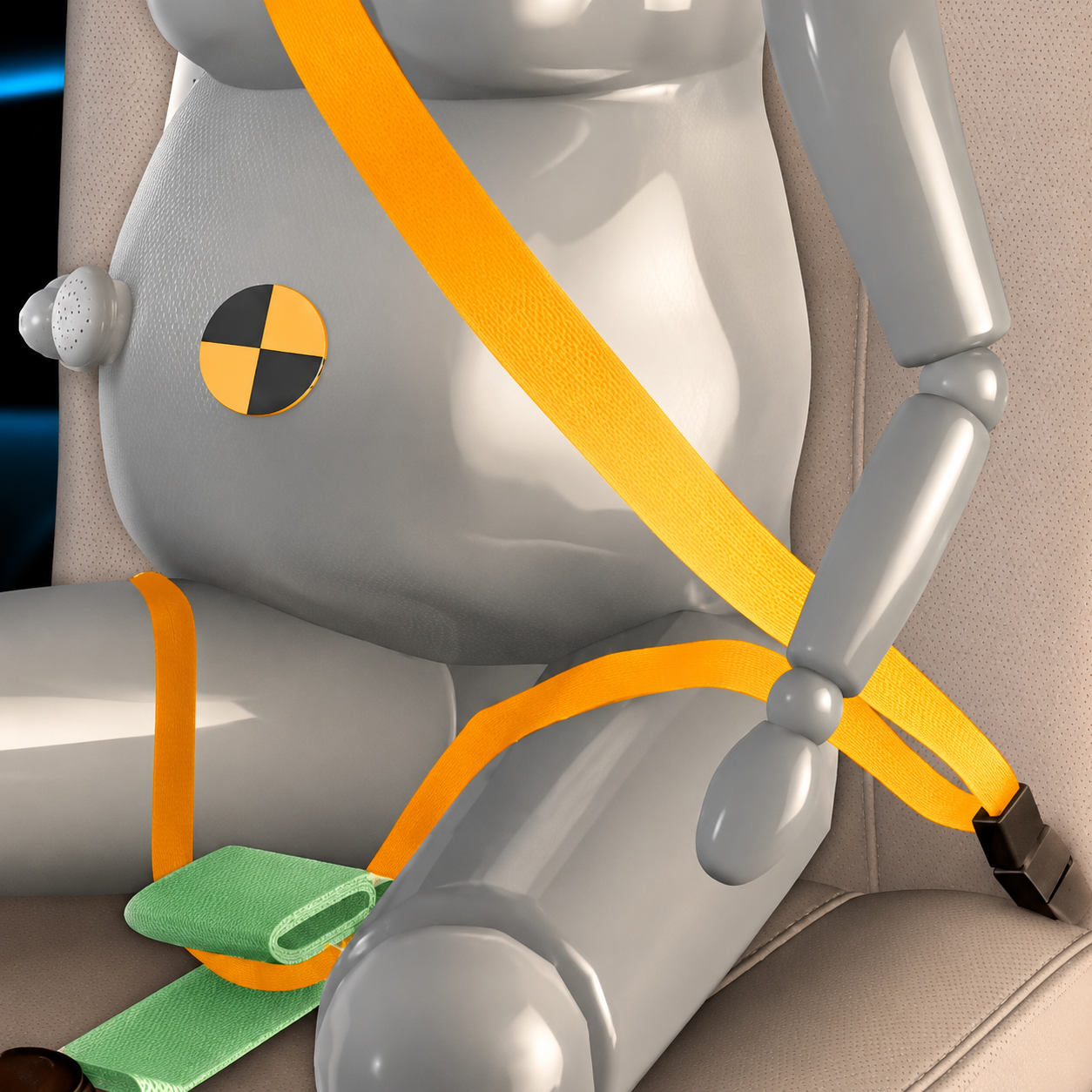 MamiDrive ayuda a mantener el cinturón lejos del abdomen durante el embarazo